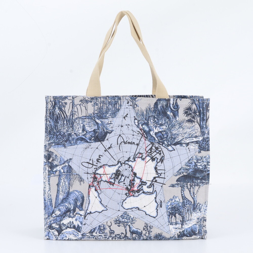 Christian Dior Toile de Jouy Lucky Star Around the World Tote Bag for Women